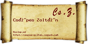 Csépes Zoltán névjegykártya