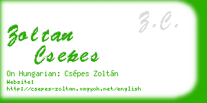 zoltan csepes business card