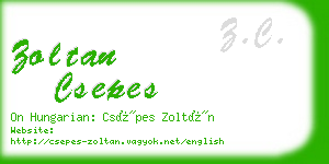 zoltan csepes business card